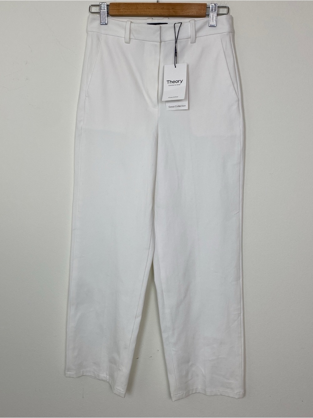 Theory Eco Bistretch White Pants Sz 0